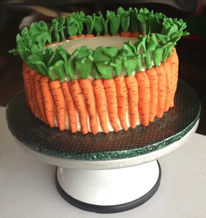 Cake Decorated with Fondant Carrots - Bluprint Member Project