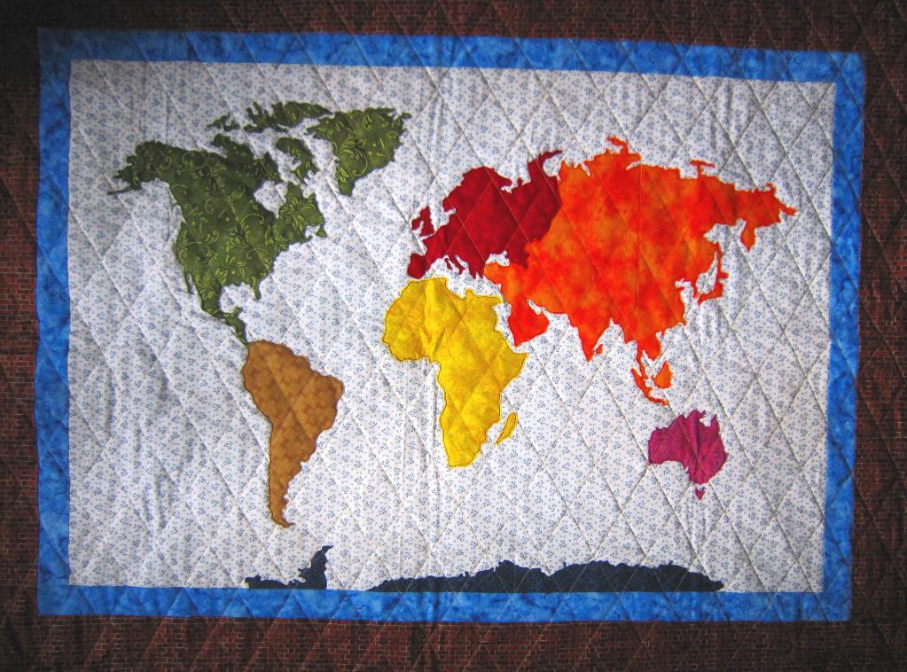 Map the World: Patchwork Quilt 