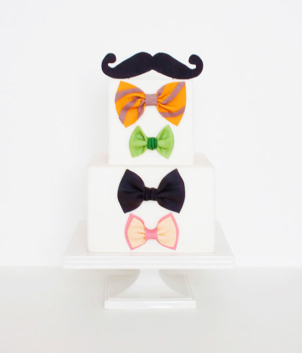 Tiered Cake Featuring Bow Ties