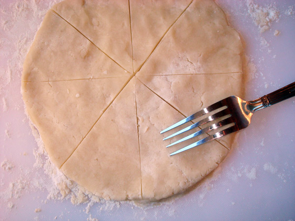 Perforating Shortbread with Fork