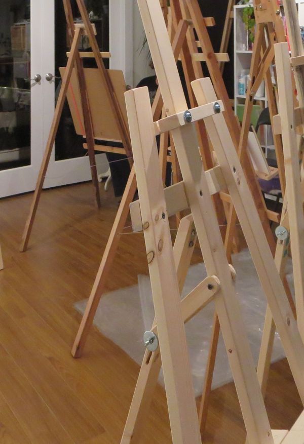 a frame easels on display in store 