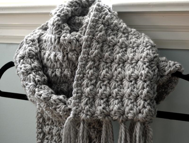 Textured crochet scarf