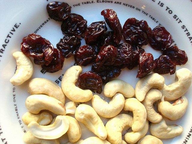 Dried Cherries and Cashews for Quinoa Porridge
