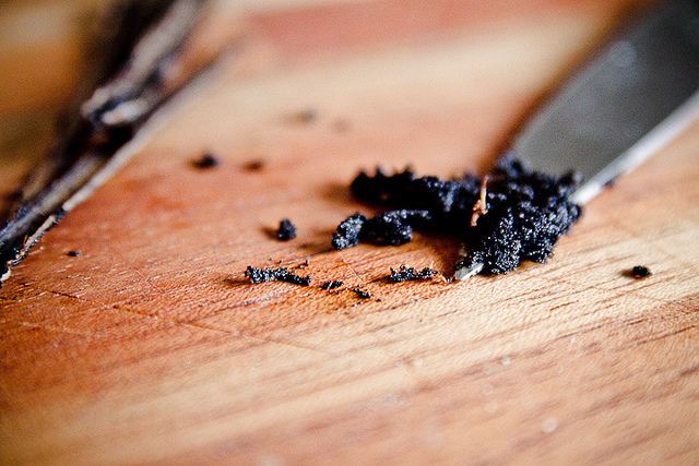 Cutting a Vanilla Bean 