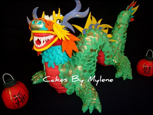 Cake Shaped as Dragon