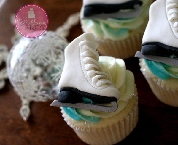 Ice Skating Cupcakes