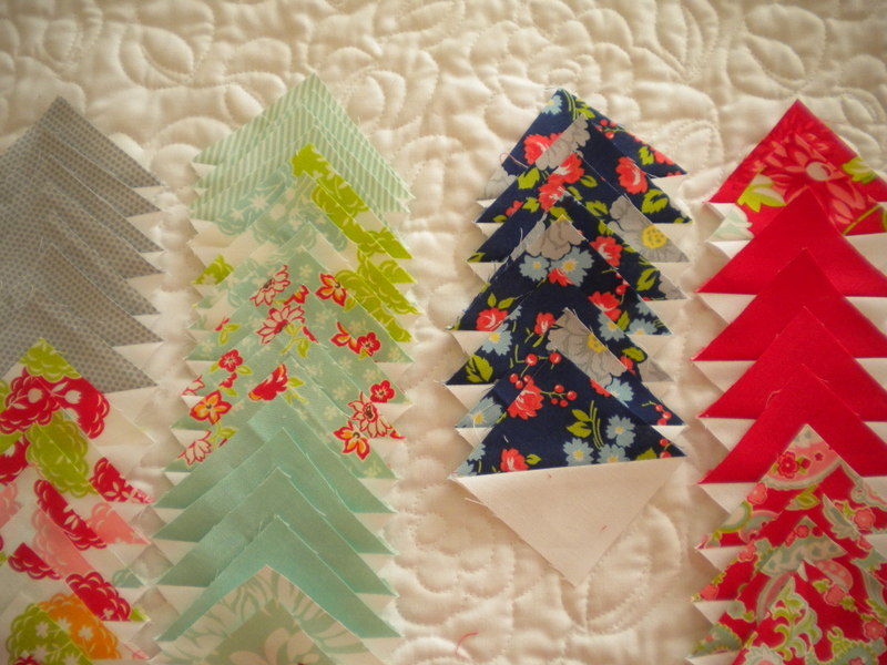 Patterned Fabric Triangles