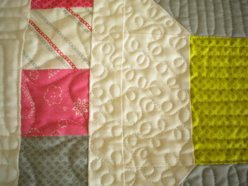 Close-up on Longarm Quilt Design