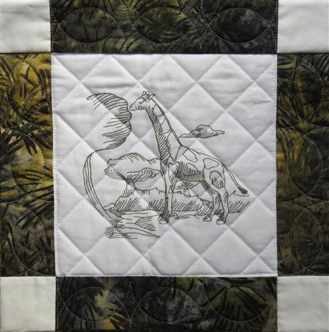 Quilt with Grid 