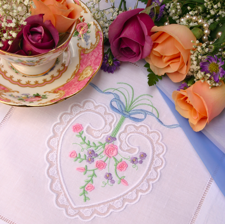 Floral Embroidered Napkin