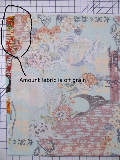 Fabric with an Amount Off-grain