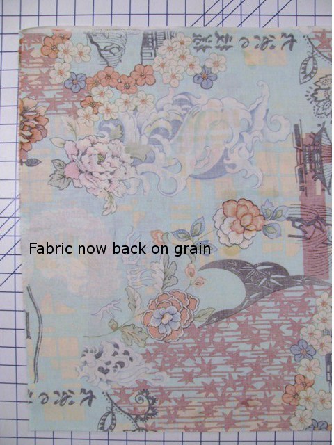 Fabric Back on Grain