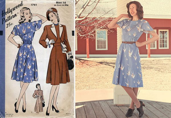 Vintage Pattern and Completed Garment 