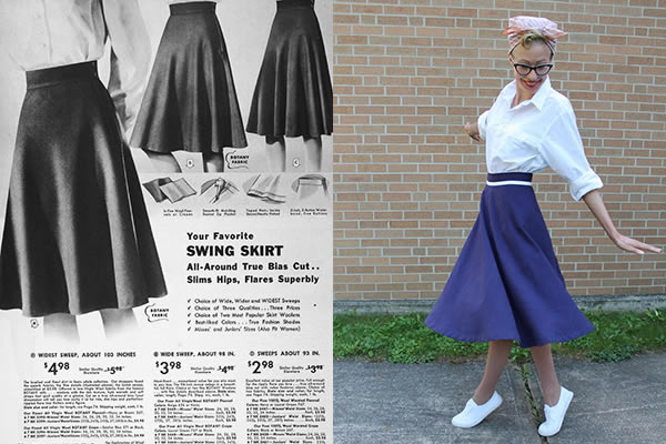 Swing Skirt - Pattern & Finished Skirt