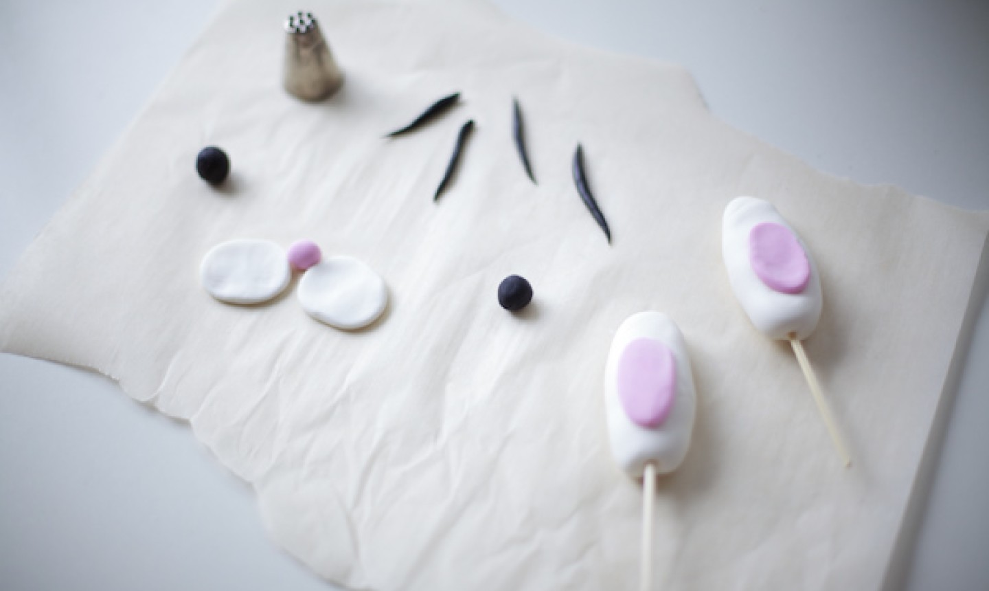 cara de conejo de fondant