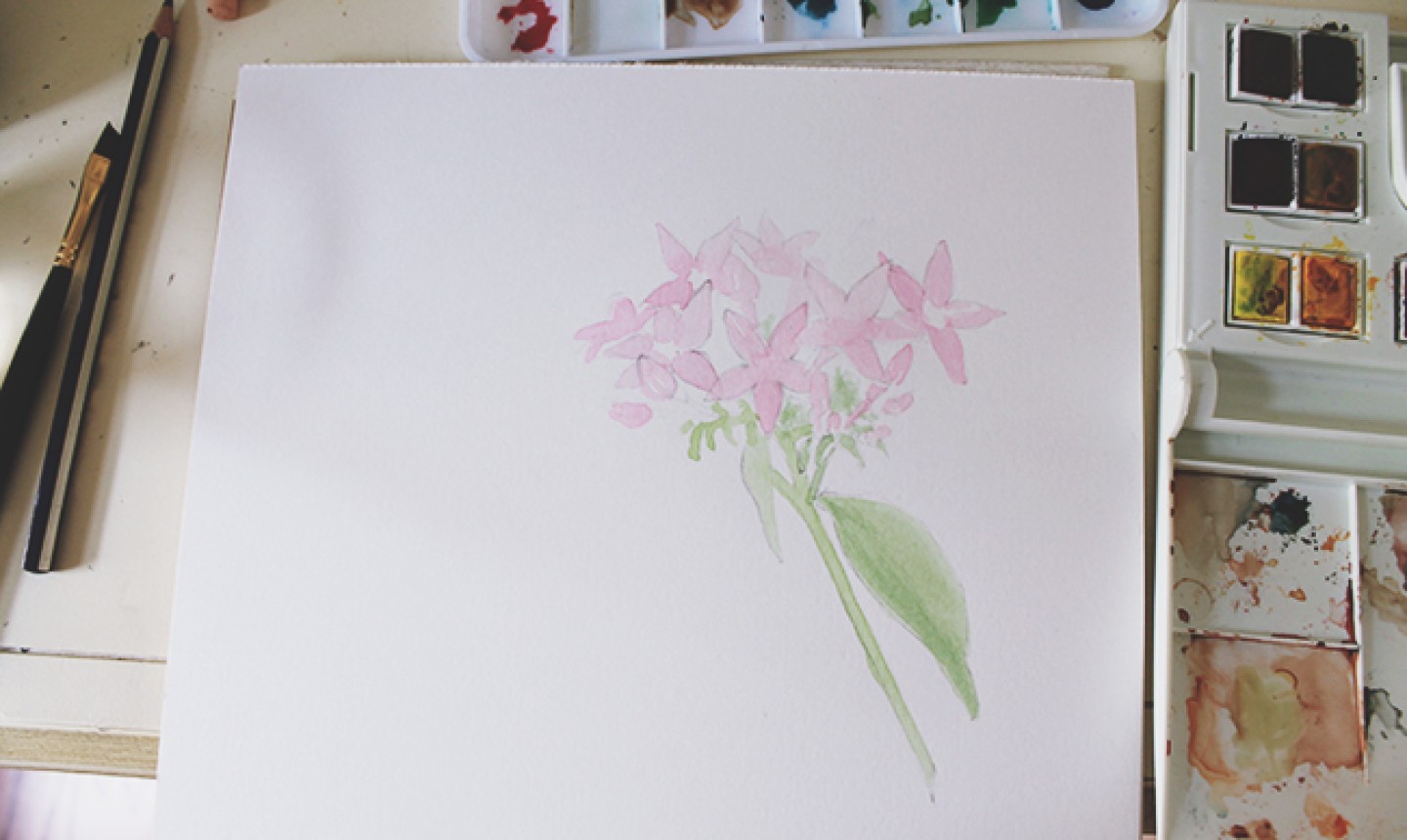 watercolor bouquet base