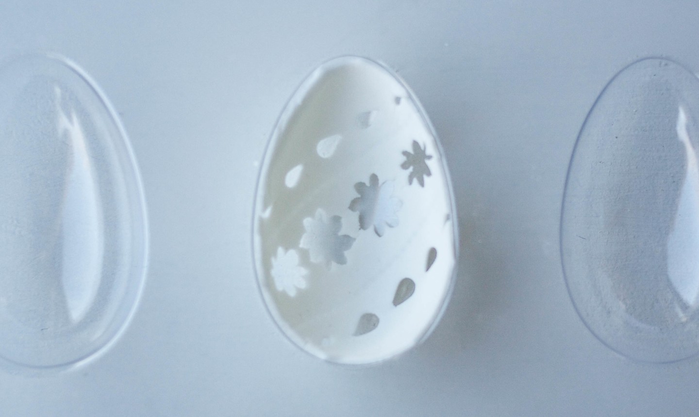 fondant de ojetes en molde de huevo