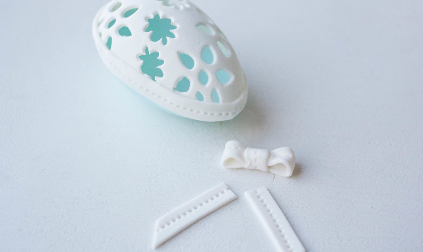 lazo de cinta de fondant