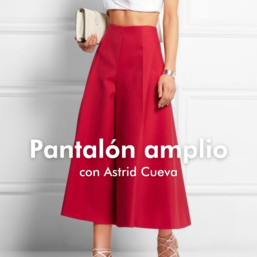 Pantalon textura amplio