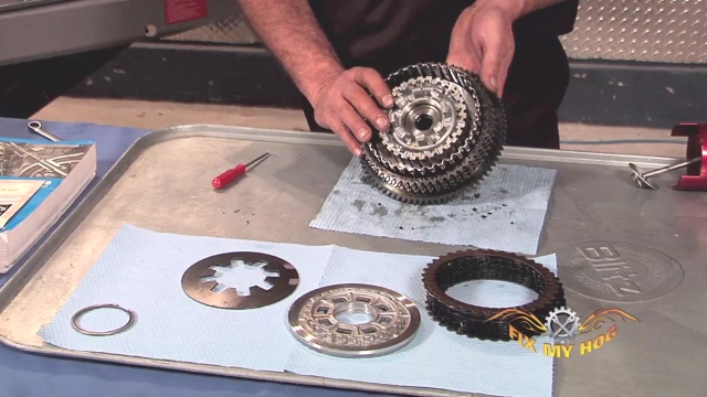 Sportster Clutch Spring, Pressure, Steel, and Friction Plate Removal