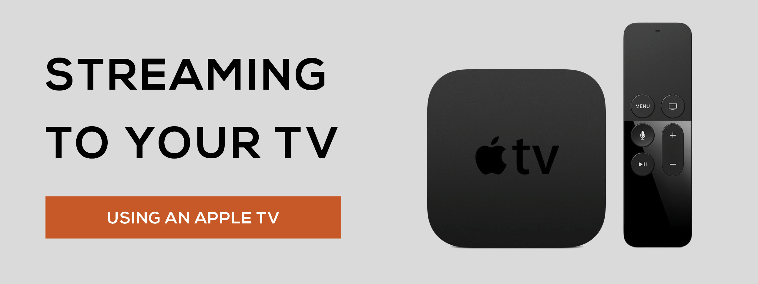 Stream using an Apple TV