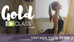 Ad for a vinyasa yoga flow class