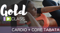 Ad for a cardio and core tabata class