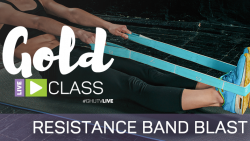 Ad for a resistance band blast workout