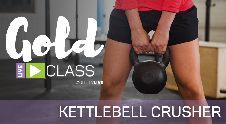Ad for a kettlebell crusher class