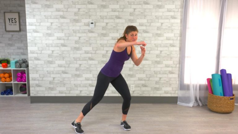 Woman doing a boxing workout