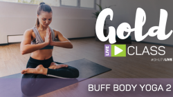 Ad for a buff body yoga class