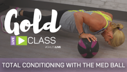 Ad for a total conditioning with med ball class