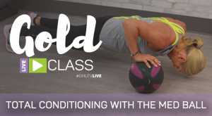 Ad for a total conditioning with med ball class