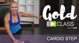 Ad for a cardio step class