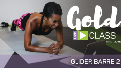 Ad for glider barre workout class