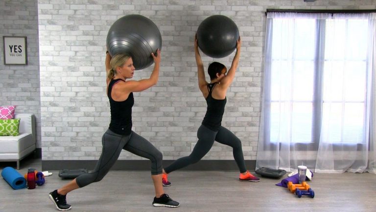 Two women working out with stability balls