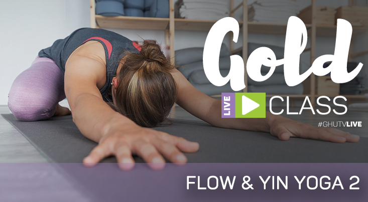 Ad for flow and yin yoga class