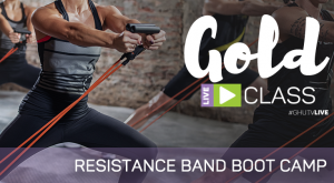 Ad for a resistance band bootcamp