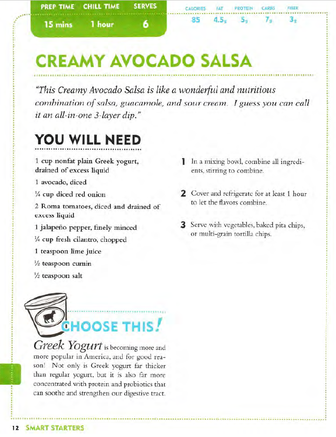 Creamy avoado salsa ingredients and directions