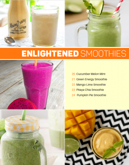 Enlightened smoothie page from an eBook