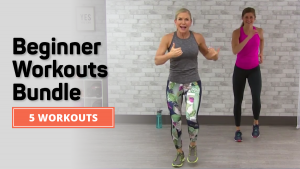 Ad for a beginner workout bundle