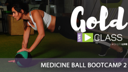 Ad for a Medicine Ball Bootcamp class