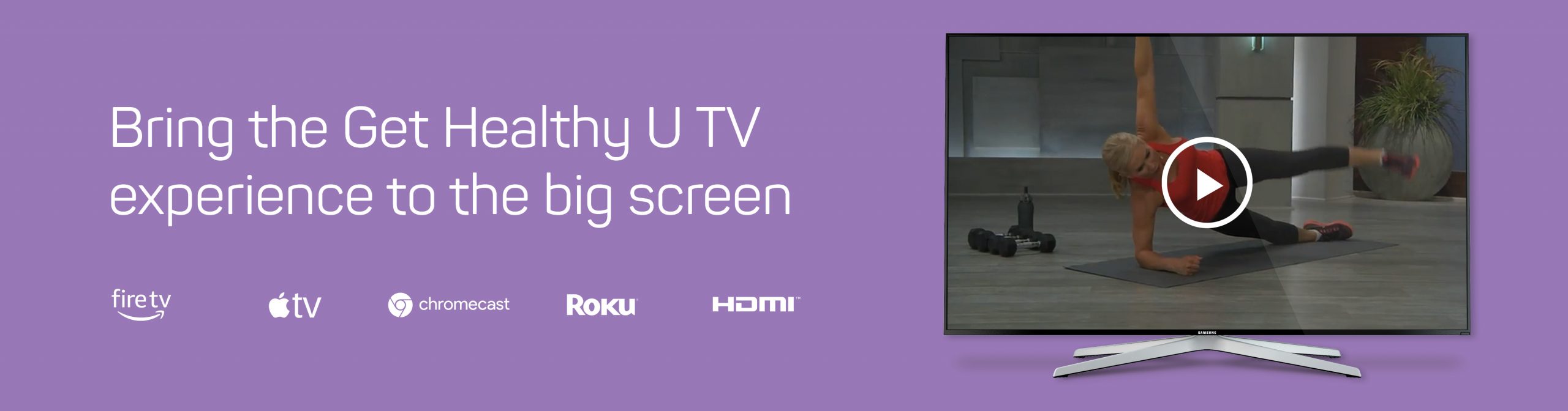 Watch home workouts and fitness programs on Roku devices