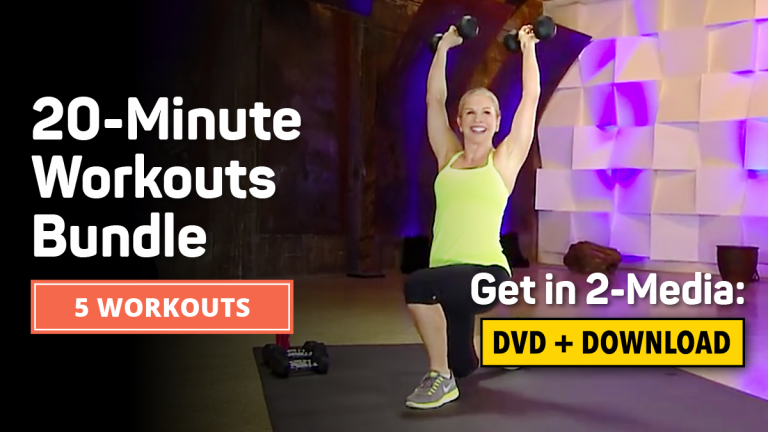 Ad for 20 minute workout bundle DVD
