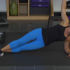 Woman doing a side arm plank