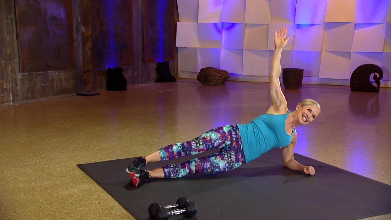 Woman doing a side plank
