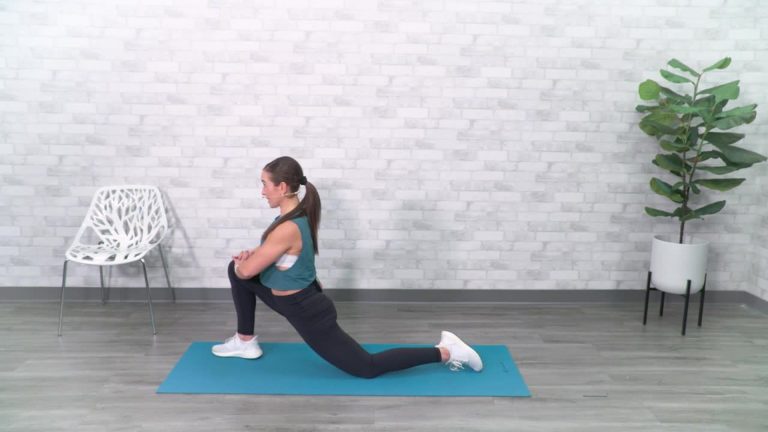 Woman doing a lunge stretch