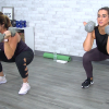 Women doing dumbbell squats