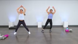 Two women doing a HIIT workout