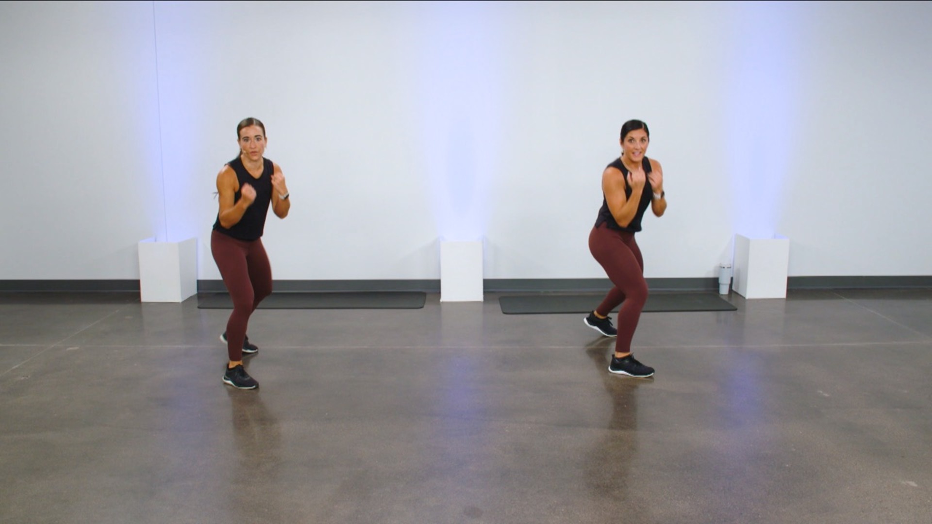 Two women doing boxing